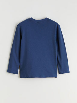 Bask?l? Erkek ?ocuk Sweatshirt