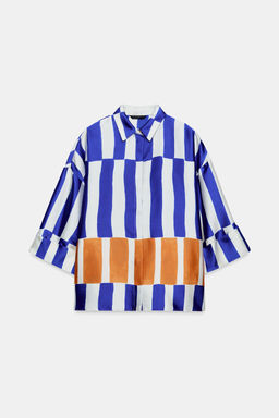 CAMISA OVERSIZE RAYAS / Multicolor - Zara фото 7
