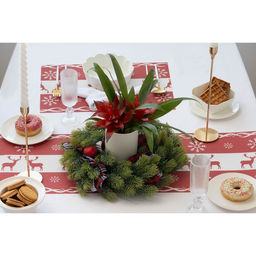 Дорожка на стол Доляна «Новый год», 180×30 см, красная