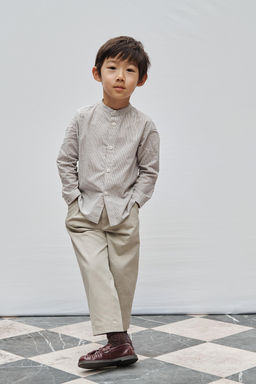 6-10 YEARS / STRIPED STAND COLLAR SHIRT LIMITED EDITION - Zara фото 4