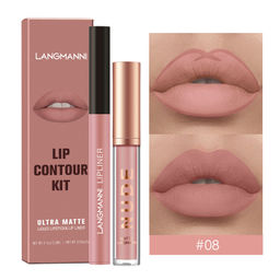 Langmanni Matte Lip Gloss Комбинированный Набор Для Макияжа тон 08