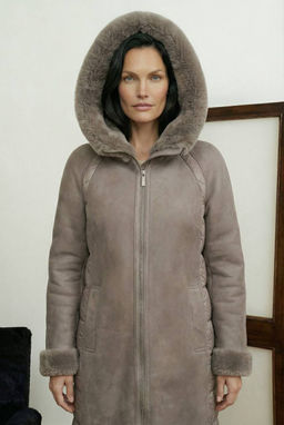 Пальто (бежево-серое) W25/13533 - Eliseeva olesya фото 2