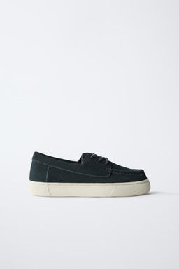 SPORTY SPLIT SUEDE DERBY SHOES