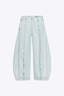 JEANS ZW COLLECTION HIGH-WAIST BALLOON - Zara фото 6
