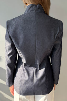 Lacivert Gold Dugme Detayl? Blazer Ceket TWOAW26BC00046