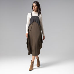 Сарафан из мягкой замши, Ушла красиво (dark green) - Charutti фото 4