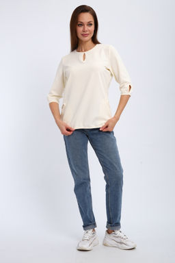 Кофта женская из футера 2-н Анфиса молочный