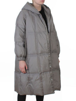 3065 GRAY Пальто пуховое зимнее женское (утиный пух) - Fashion фото 8