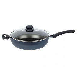 "Azure" Сотейник с антипригарным покрытием д26см "Сатин", h7см, s0,18см, стеклянная крышка (Россия)