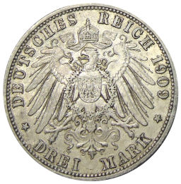3 марки 1909 года А Германия (Пруссия)