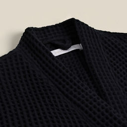 Халат вафельный женский SL HOME: Boho «Дарк Маре», размер S, хлопок 100%, чёрный