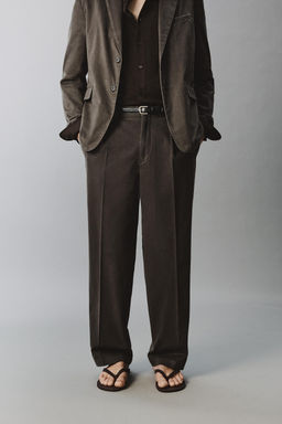 WASHED-EFFECT SUIT TROUSERS - Zara фото 2