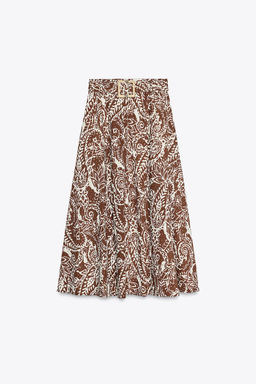 MIDI SKIRT WITH CUTWORK EMBROIDERY - Zara фото 3