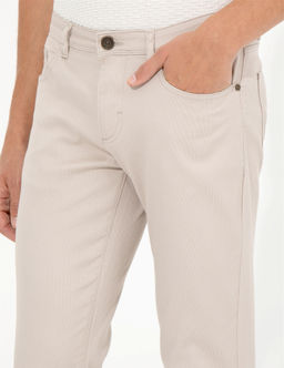 Bej Slim Fit Kanvas Pantolon - Pierre cardin фото 6