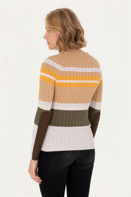 Женский свитер с круглым вырезом из каменного меланжа Неожиданная скидка в корзине - U.s. polo assn фото 5