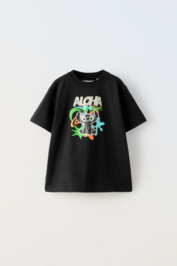 KABARTMA DETAYLI LILO & STITCH DISNEY BASKILI T-SHIRT