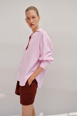 BLUSA ESTAMPADA RAYAS / Rosa - Zara фото 5