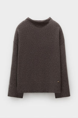 ЕВ 30245/ш/коричневый меланж джемпер жен