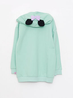 Kap??onlu Minnie Mouse Bask?l? Uzun Kollu K?z ?ocuk Sweatshirt ve Tayt - Waikiki фото 3