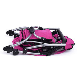 Коляска-трансформер для кукол, металлическая, регулируемая ручка, с корзиной, цвет зеленый, в пакете