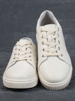 05-PDD165-2 BEIGE Кроссовки женские (натуральная кожа)