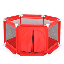 Манеж детский  шестигранный (113*130*65) цвет красный