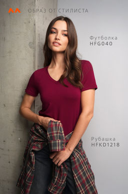 Женская футболка из вискозы с V-вырезом Happyfox - Happy fox фото 11