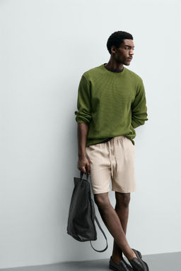 BERMUDA RELAXED FIT VISCOSA - LINO / Beige claro - Zara фото 6