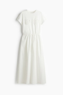 Vestido de algod?n con cord?n de ajuste