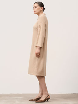 Платье кашемировое KW082732 бежевое