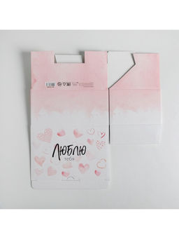 Цена за 2 шт. Коробка?пенал, упаковка подарочная, Люблю тебя, 22?15?10 см