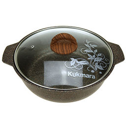 Кастрюля с антипригарным покрытием 3л, д26см Granit Ultra, h9см, стеклянная жаропрочная крышка, ручка из термостойкого пластика, гранитный (Россия) - можно использовать металлические кухонные принадлежности - Домашняя мода фото 2