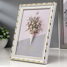 Фоторамка для фото 13×18 см «Белая с кантом», пластик