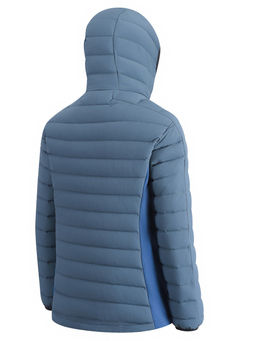 Куртка женская гибридная стёганая с капюшоном с графеновой подкладкой синего цвета 9622_1S