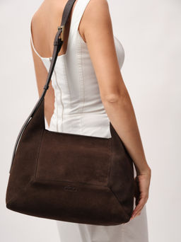 Замшевая сумка Mosaic DBR 31376 черный каштан фото 2