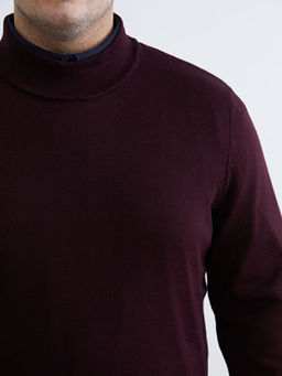 B?y?k Beden Yar?m Bal?k?? Yaka Erkek Triko Kazak