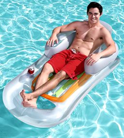 -21% Большой надувной матрас кресло КING 160х85см, INTEX цвета микс