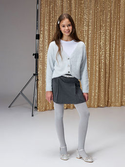 Beli Lastikli Pileli K?z ?ocuk ?ort Etek