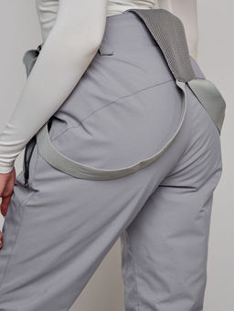 Полукомбинезон утепленный зимний горнолыжный светло-серого цвета