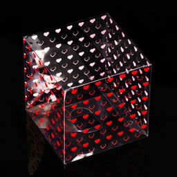 Цена за 5 шт. Складная коробка из PVC Сердечки, 11 x 11 x 11 см - UPAK LAND фото 2