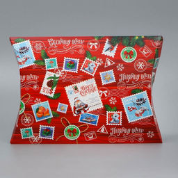 Цена за 5 шт. Коробка сборная фигурная Новогодняя посылка, 26 19 4 см - Дарите счастье фото 9