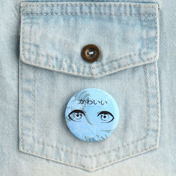 Цена за 10 шт. Значок закатной аниме Море в глазах, d=3.8 см