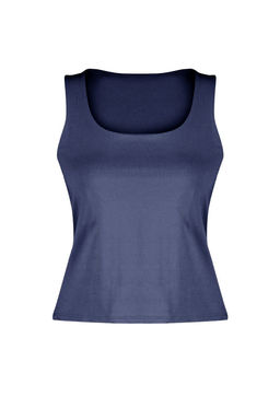 Lacivert Kare Yaka Fitted/Vucuda Oturan Esnek Orme Atlet TWOSS23AL00037