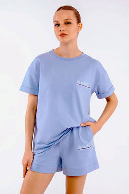 Арт. 2371 Костюм женский с шортами 42-48 (4 шт) Цвет:сиреневый