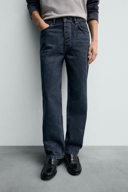 COTTON-WOOL STRAIGHT-LEG JEANS - Zara фото 5