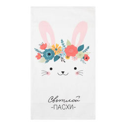 Полотенце Доляна Пасхальный зайчик 35х60 см, 100% хл, вафля 160 г/м2  фото 7