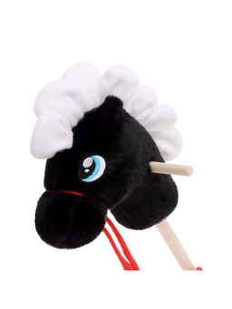 Мягкая игрушка Конь-скакун, на палке, МИКС, чёрная