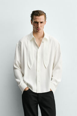 CAMISA FLUIDA LAZO CORTO / Blanco - Zara фото 2