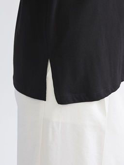 Bisiklet Yaka ?i?ek Nak??l? Bluz