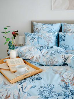 Пододеяльник поплин - Симфония, цвет голубой 180х215